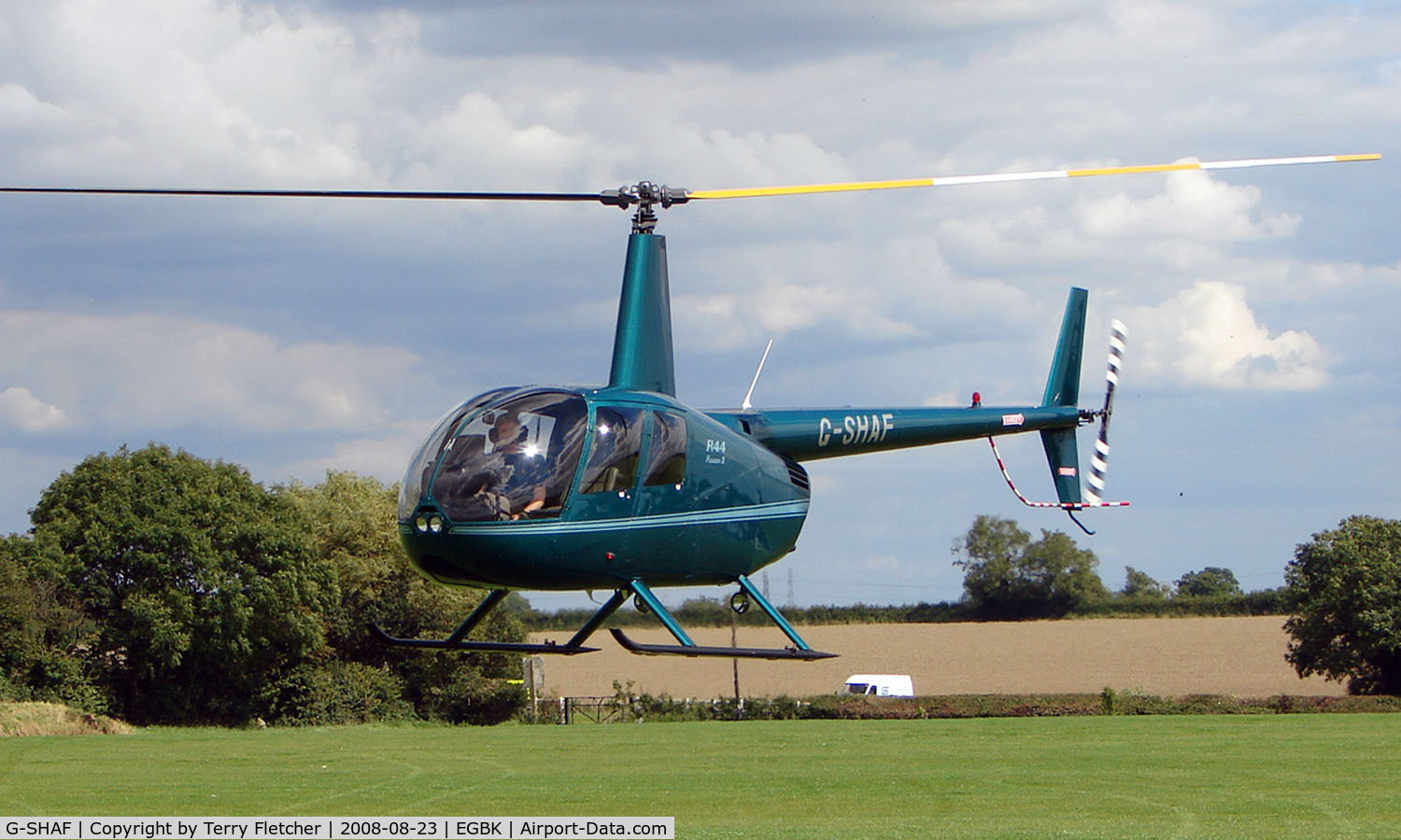 G-SHAF, 2005 Robinson R44 Raven II C/N 10892, Visitor to Sywell on 2008 Ragwing Fly-in day