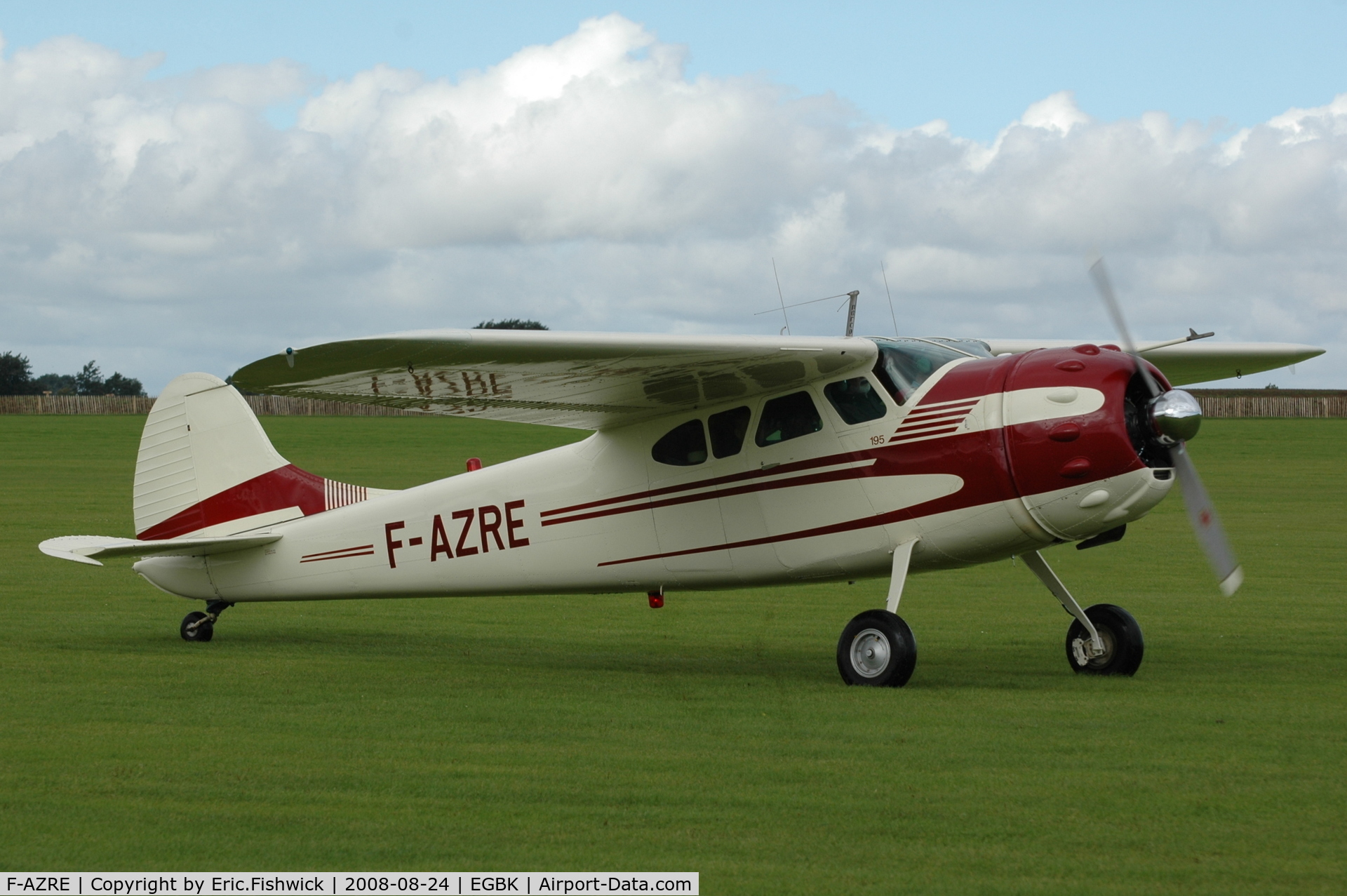 F-AZRE, 1952 Cessna 190B C/N 16046, 3. F-AZRE Cessna 195B at Sywell Airshow 24 Aug 2008