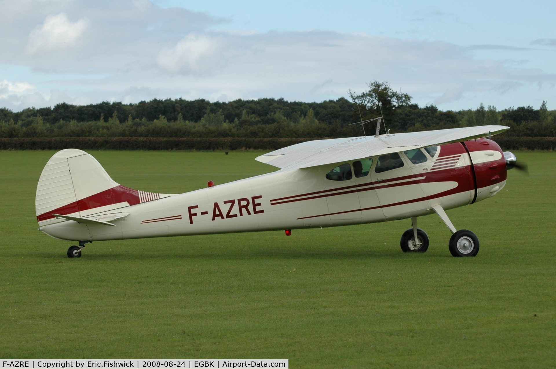 F-AZRE, 1952 Cessna 190B C/N 16046, 2. F-AZRE Cessna 195B at Sywell Airshow 24 Aug 2008