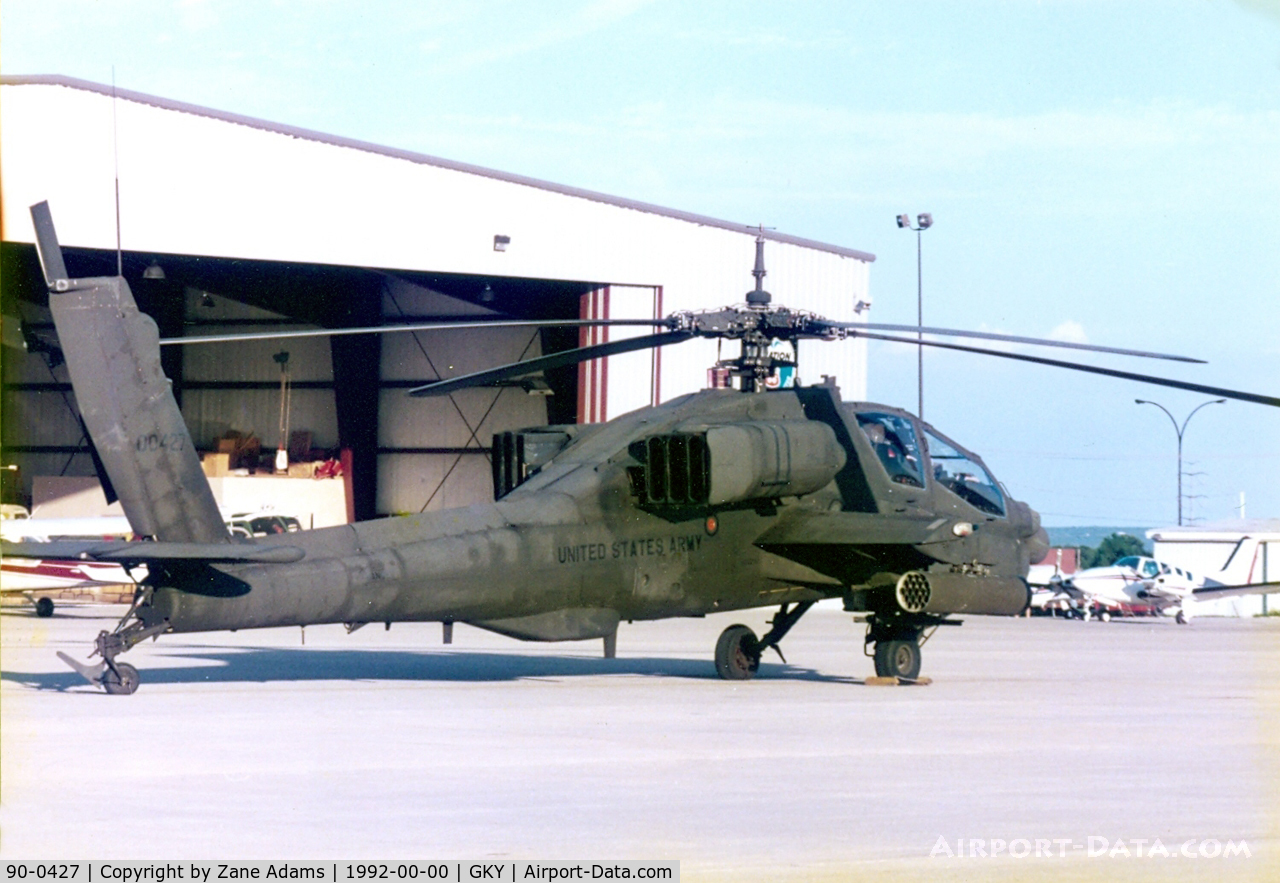 90-0427, 1990 McDonnell Douglas AH-64A Apache C/N PV754, At Arlington Municipal