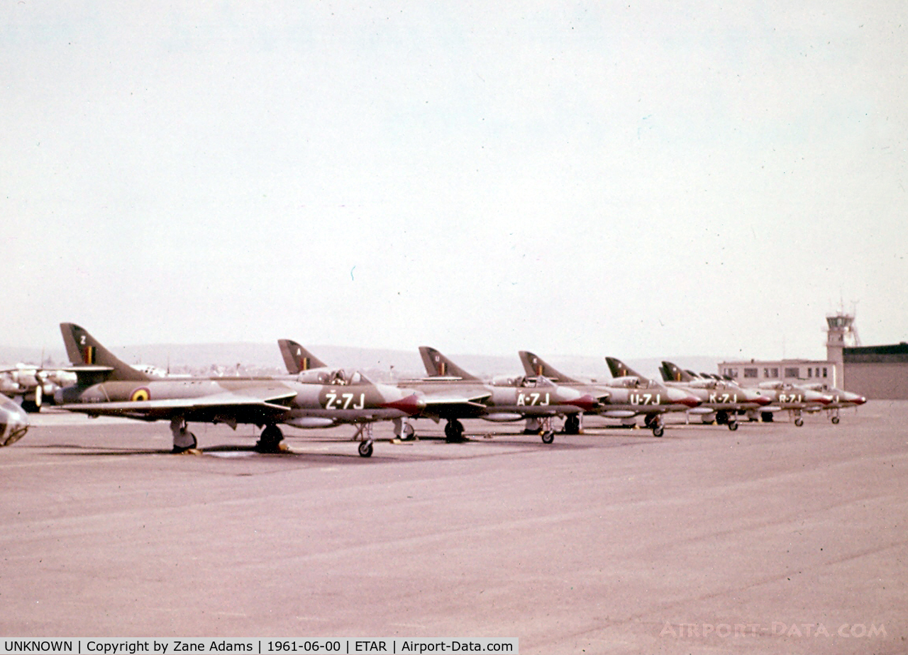 UNKNOWN, Unknown Unknown C/N Unknown, Belgian Air Force Demonstration Team - Red Devils at Ramstien AFB @ 1961