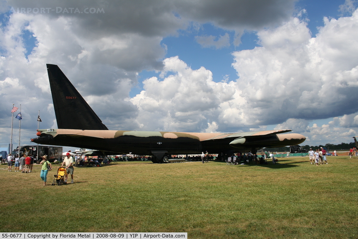 55-0677, 1955 Boeing B-52D Stratofortress C/N 464024, B-52 at Yankee Air Force Museum