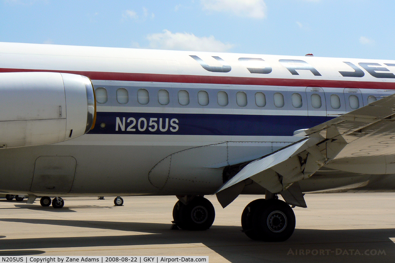 N205US, 1976 McDonnell Douglas DC-9-32F C/N 47690, USA Jet DC-9 at Arlington Municipal