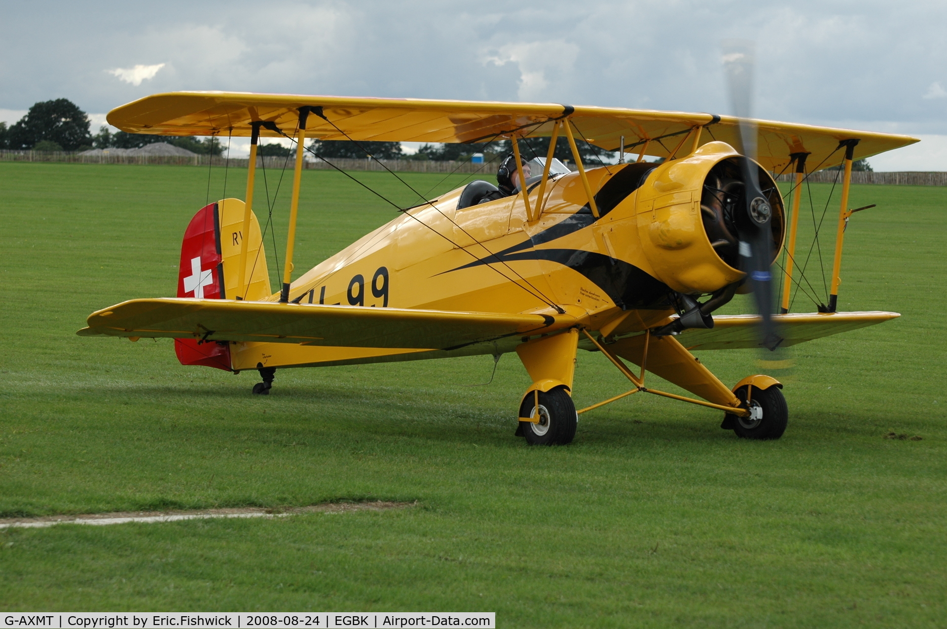 G-AXMT, 1938 Bucker Bu-133C Jungmeister C/N 46, 3. U-99 at the Sywell Airshow 24 Aug 2008
