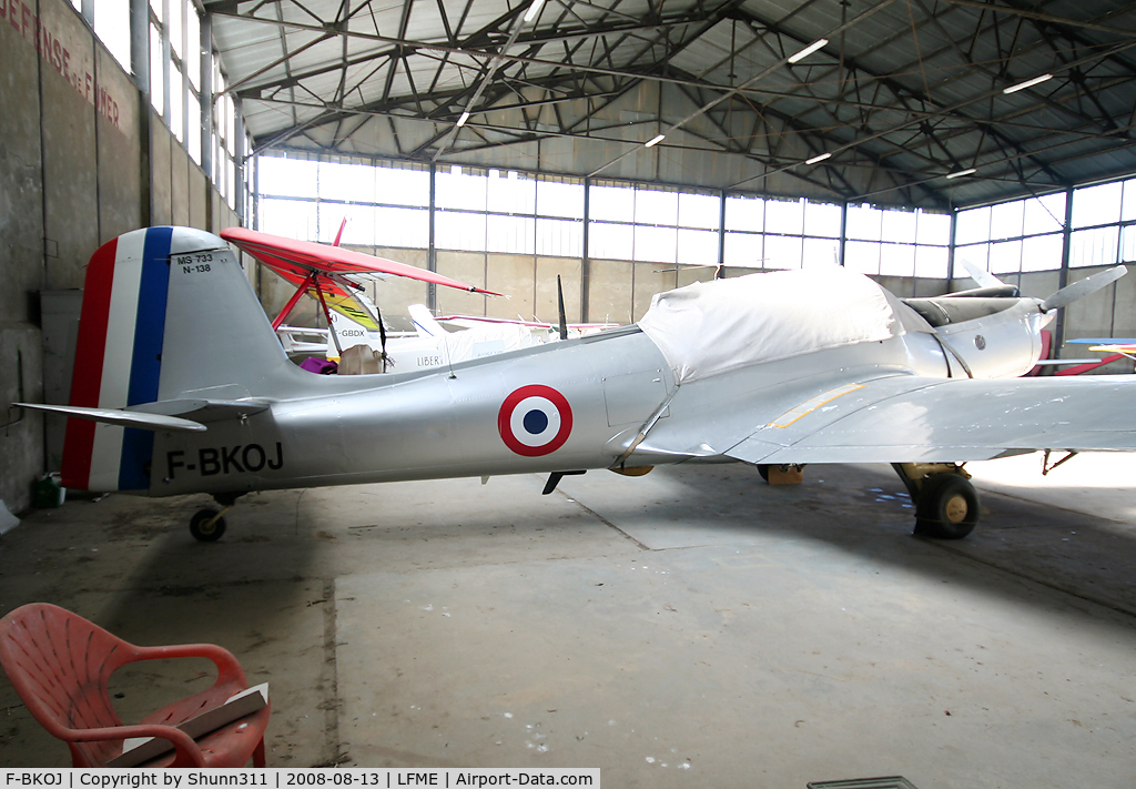 F-BKOJ, Morane-Saulnier MS-733 Alcyon C/N 138, Parked inside Airclub's hangar...