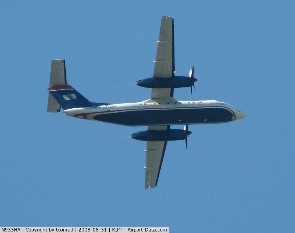 N933HA, Boeing DHC-8-102 C/N 134, departing KIPT over my parent's house