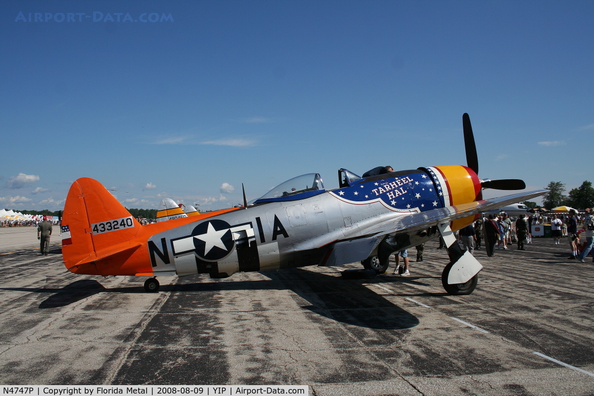 N4747P, 1945 Republic P-47D-40-RA Thunderbolt C/N 44-90368, P-47D Tarheel Hal