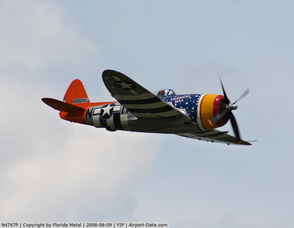 N4747P, 1945 Republic P-47D-40-RA Thunderbolt C/N 44-90368, P-47D Tarheel Hal