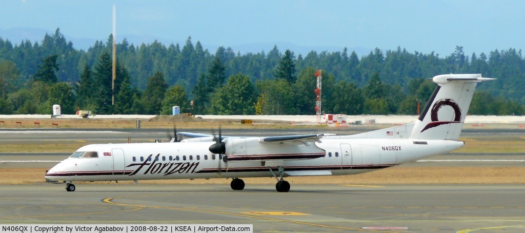 N406QX, 2001 Bombardier DHC-8-402 Dash 8 C/N 4048, At Seattle Tacoma