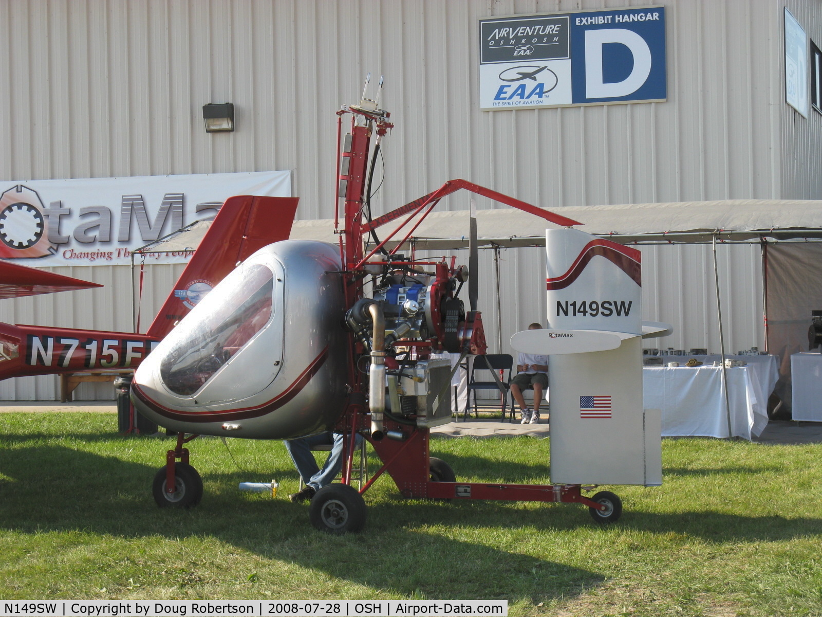 N149SW, 2005 American Autogyro Sparrowhawk C/N SH20040010K, 2005 Woodrun AAI SPARROWHAWK autogyro, rotor removed, Subaru pusher, tri-blade prop