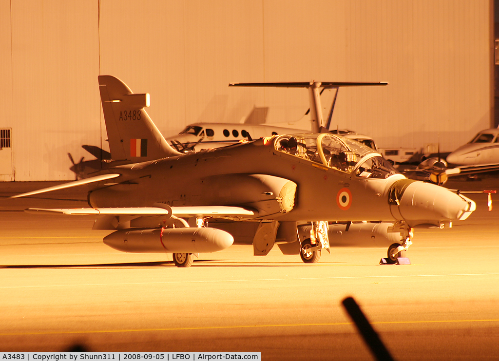 A3483, 2007 British Aerospace Hawk 132 C/N HT004/0904, Night stop for this new Indian Air Force Hawk...
