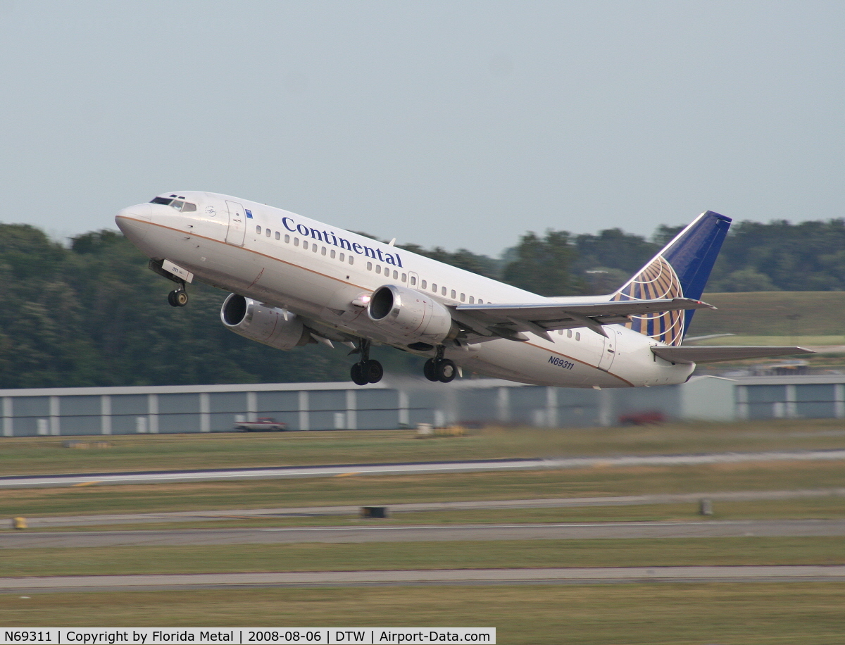 N69311, 1985 Boeing 737-3TO C/N 23362, Continental