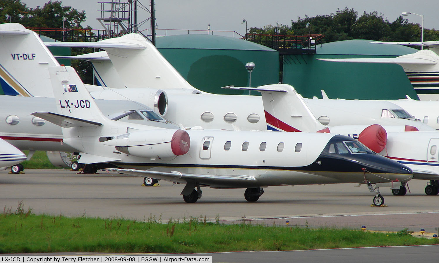 LX-JCD, 2000 Cessna 560 Citation Excel C/N 560-5104, Visitor to Luton in September 2008
