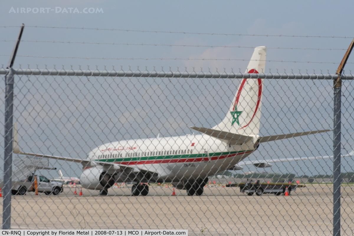 CN-RNQ, 2000 Boeing 737-7B6 C/N 28985, Royal Air Maroc in Orlando as King of Morocco's mother was visiting