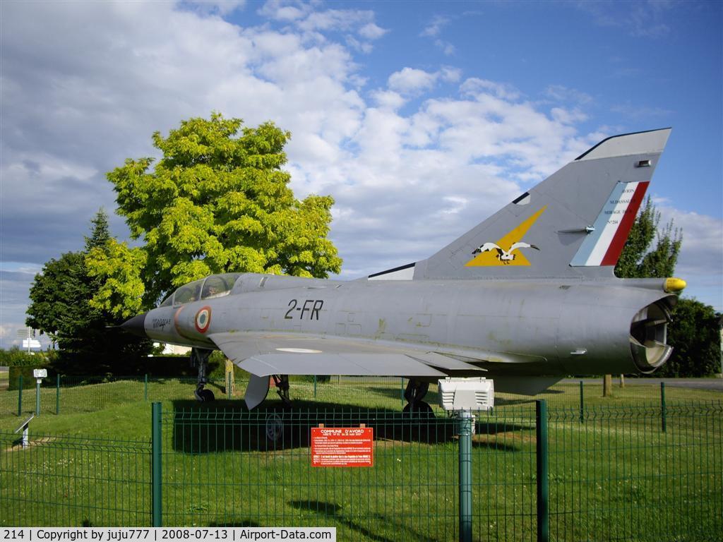 214, Dassault Mirage IIIB C/N 214, on display at Avord town