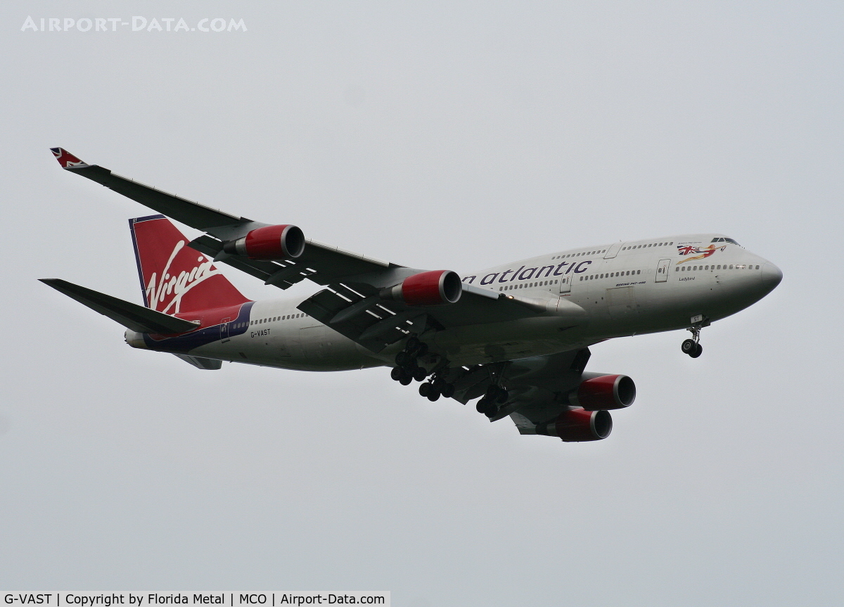 G-VAST, 1997 Boeing 747-41R C/N 28757, Virgin Atlantic 747-400 arriving from LGW