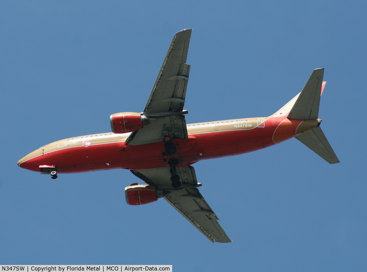 N347SW, 1989 Boeing 737-3H4 C/N 24374, Southwest 737-300