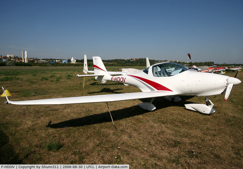 F-HDOV, 2008 Aquila A210 (AT01) C/N AT01-182, Parked here for a show...