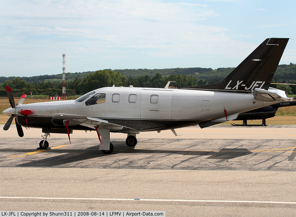 LX-JFL, 2007 Socata TBM-850 C/N 391, Parked at the General Aviation area...