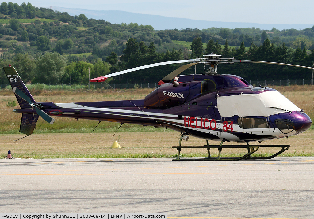 F-GDLV, Eurocopter AS-355F-1 Ecureuil 2 C/N 5265, Parked at the General Aviation area...