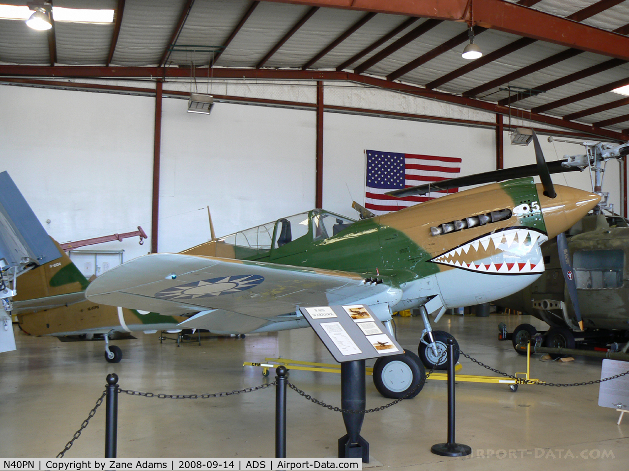 N40PN, 1944 Curtiss P-40N Warhawk C/N 33109, At the Cavanaugh Flight Museum