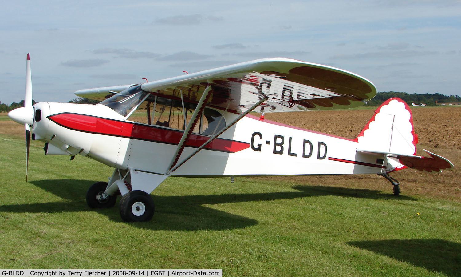 G-BLDD, 1985 Wag-Aero CUBy Acro Trainer C/N PFA 108-10653, 1985 Acro Trainer in new colour scheme - A visitor to the 2008 Turweston Vintage and Classic Day