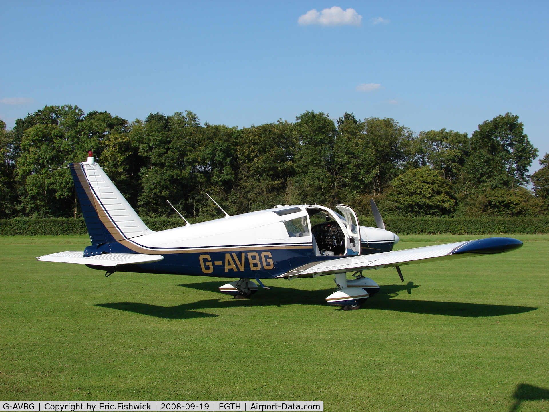 G-AVBG, 1966 Piper PA-28-180 Cherokee C/N 28-3801, 2. G-AVBG visiting Shuttleworth (Old Warden) Aerodrome.