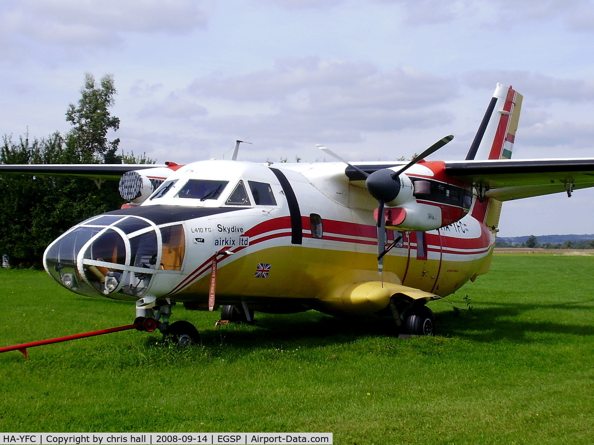 HA-YFC, 1985 Let L-410FG Turbolet C/N 851528, in the 