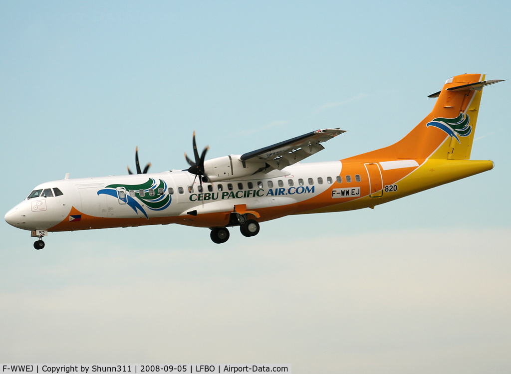 F-WWEJ, 2008 ATR 72-212A C/N 820, C/n 820 - To be RP-C7252