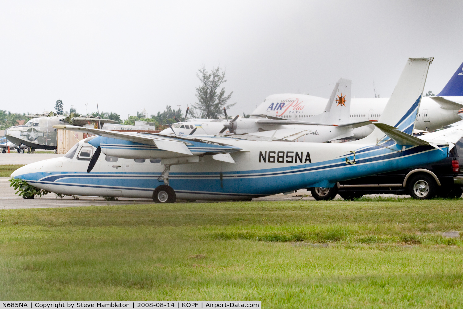 N685NA, 1973 Aero Commander 685 C/N 12028, Seems to have picked up a bit of a tree on its travels