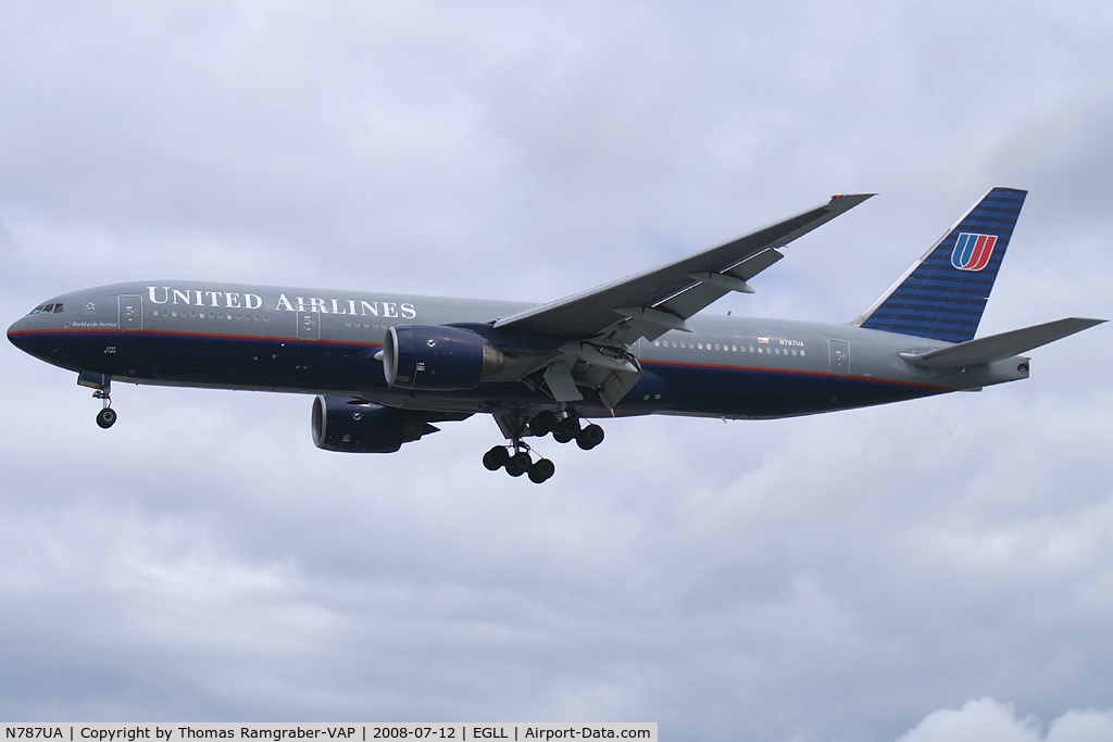 N787UA, 1997 Boeing 777-222 C/N 26939, United Airlines Boeing 777-200