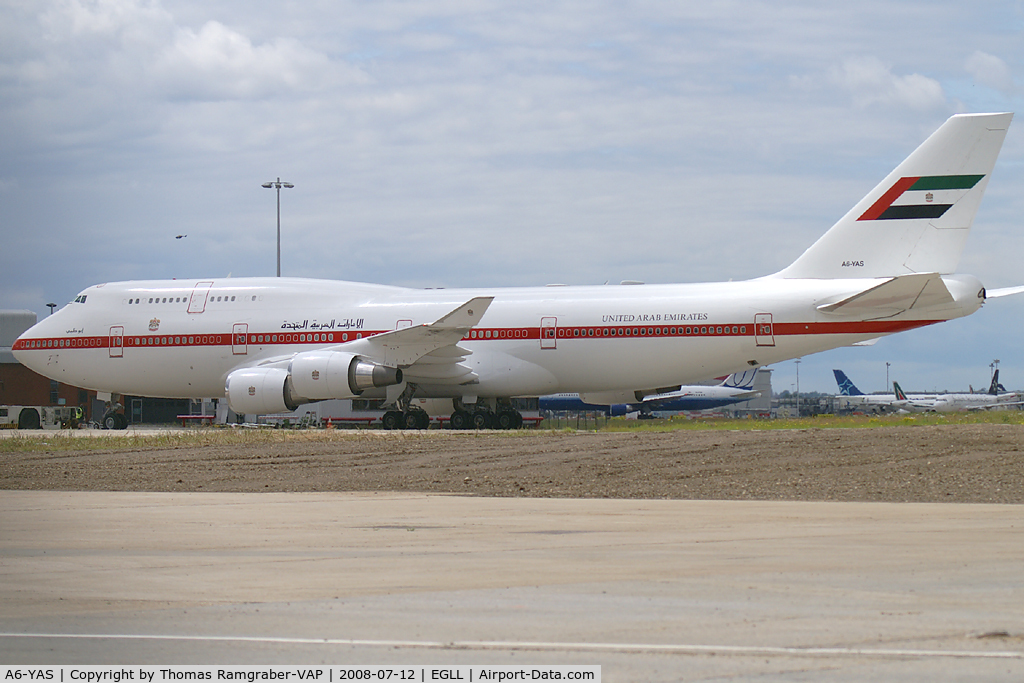 A6-YAS, 1998 Boeing 747-4F6 C/N 28961, UAE - Royal Flight Boeing 747-400
