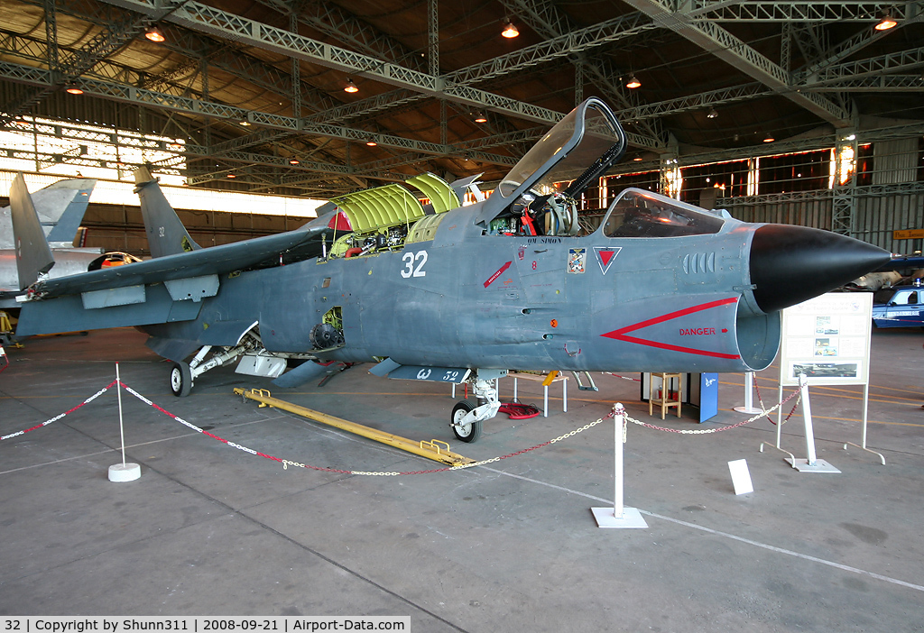 32, Vought F-8E(FN) Crusader C/N 1249, Preserved inside Museum...