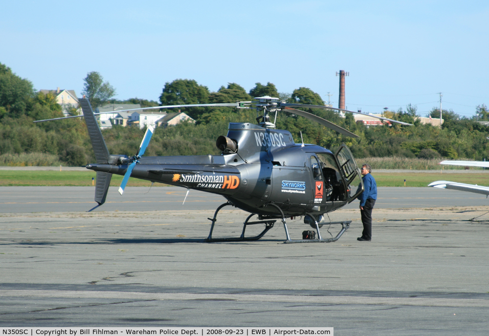 N350SC, 1997 Eurocopter AS-350B-2 Ecureuil Ecureuil C/N 1408, Warbirds at New Bedford Mass Airport 9-23-08