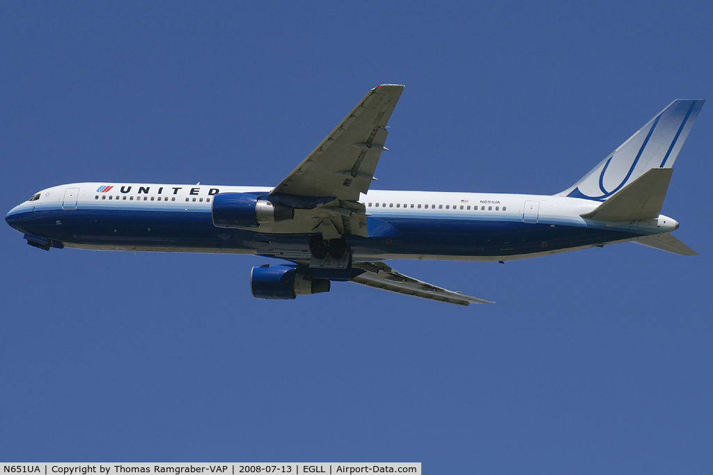 N651UA, 1992 Boeing 767-322 C/N 25389, United Airlines Boeing 767-300