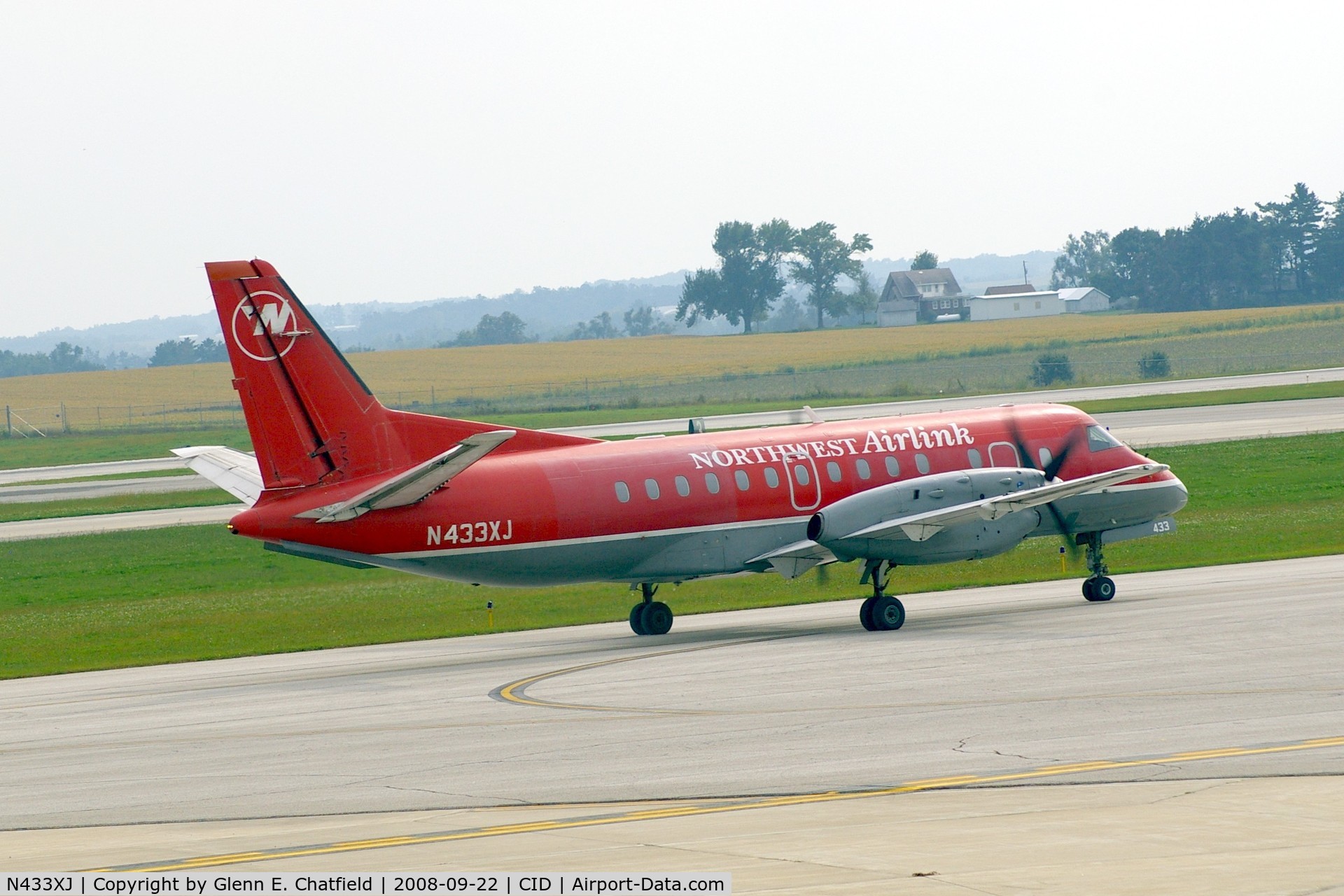 N433XJ, 1997 Saab 340B C/N 340B-433, Taxiing to Runway 13 for departure