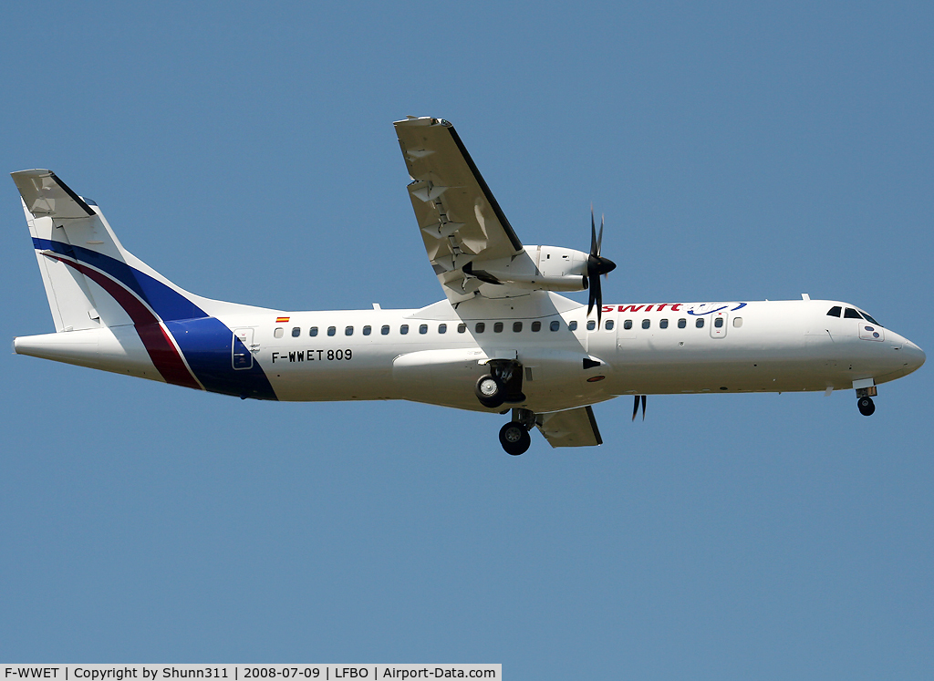 F-WWET, 2008 ATR 72-212A C/N 809, C/n 809 - To be EC-KUL