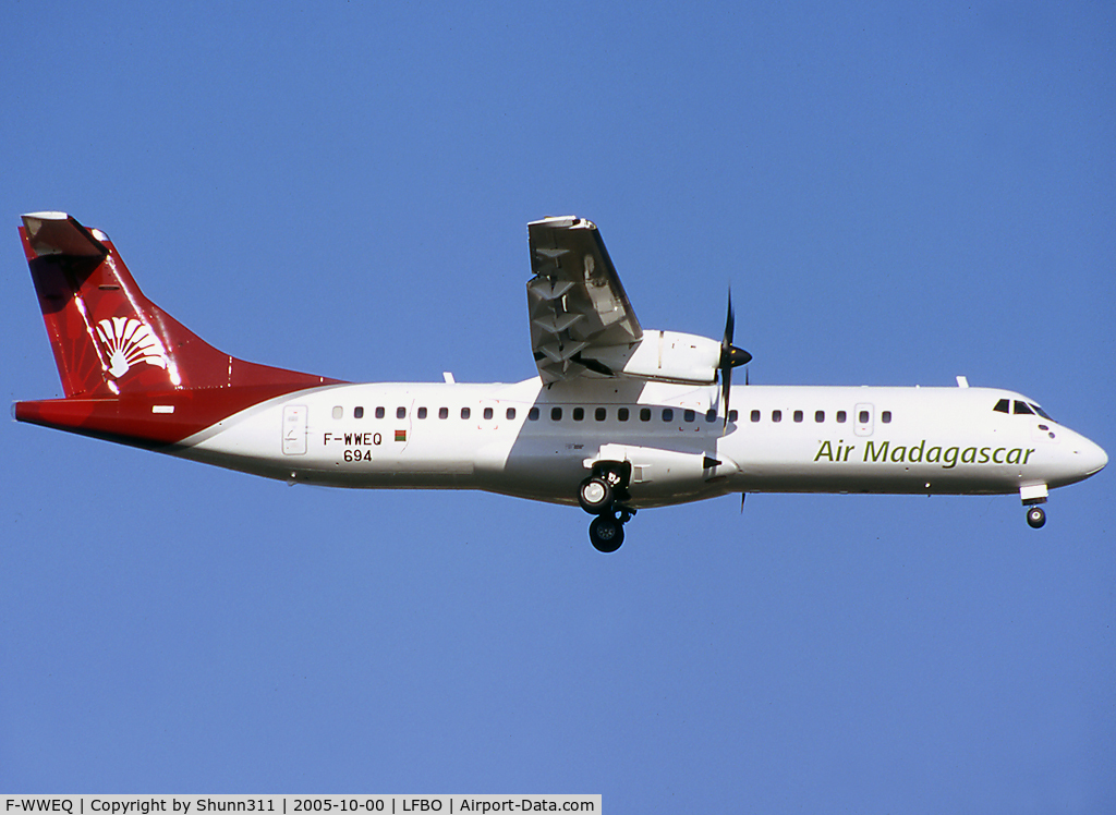 F-WWEQ, 2005 ATR 72-212A C/N 694, C/n 694 - To be 5R-MJE