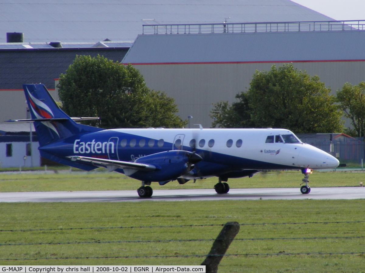 G-MAJP, 1994 British Aerospace Jetstream 41 C/N 41039, Eastern Airways, just arriving at Hawarden
