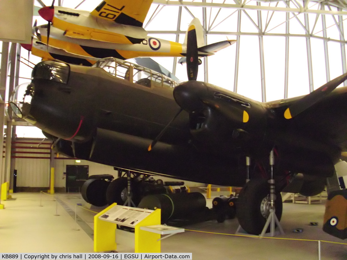 KB889, Avro 683 Lancaster B10 C/N KB889, displayed inside the AirSpace hangar, Duxford