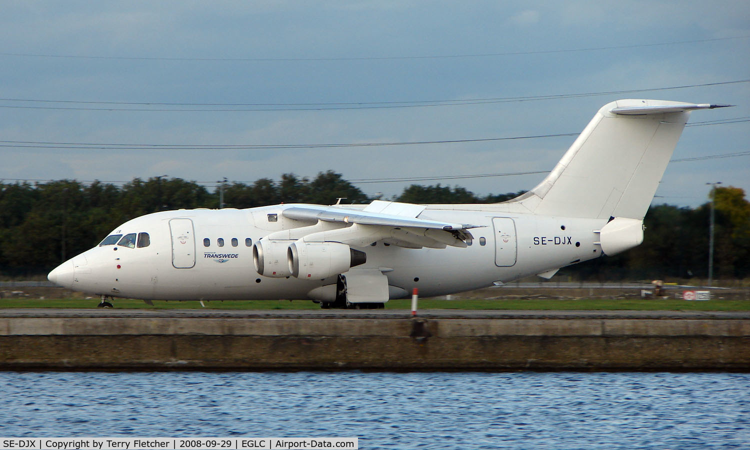 SE-DJX, 1993 British Aerospace Avro 146-RJ70 C/N E1223, SAS Bae 146 operated by Transwede into London City