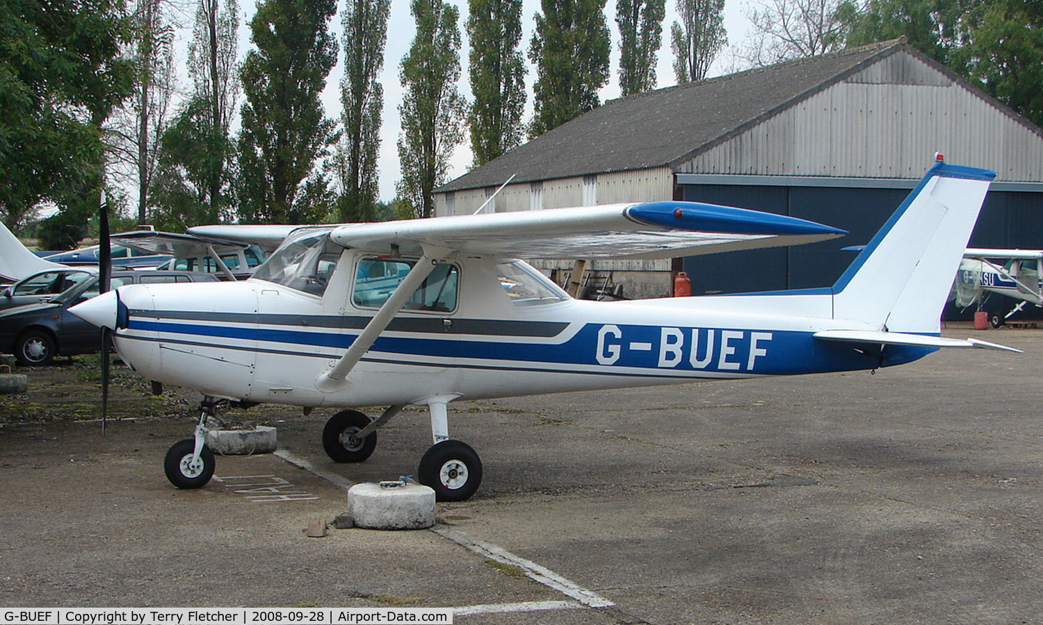 G-BUEF, 1977 Cessna 152 C/N 152-80862, 1977 Cessna 152 at a quiet Cambridgeshire  airfield