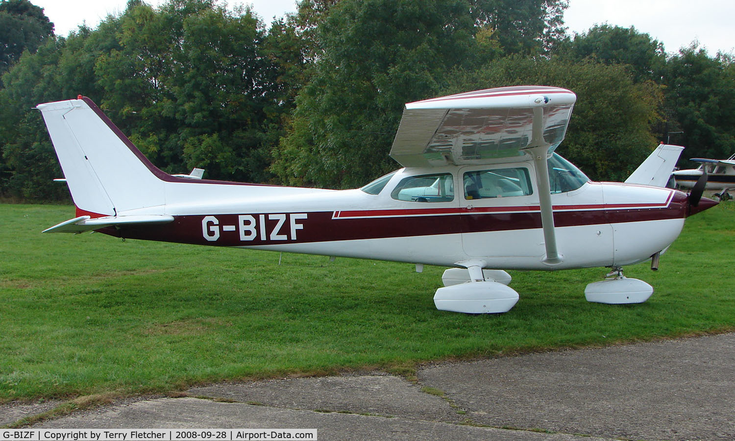 G-BIZF, 1981 Reims F172P Skyhawk C/N 2070, 1981 Cessna F172P at a quiet Cambridgeshire  airfield