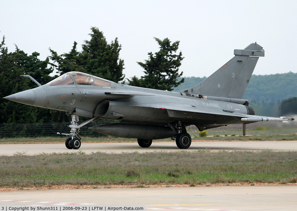 3, 2000 Dassault Rafale M C/N 3, Come back from his demo flight during Navy Open Day 2006