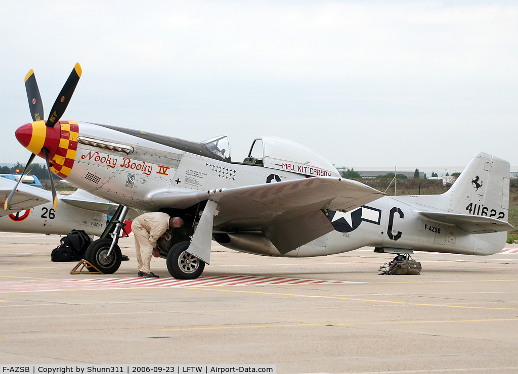 F-AZSB, 1944 North American P-51D Mustang C/N 122-40967, On display before his show on Navy Open Day 2006