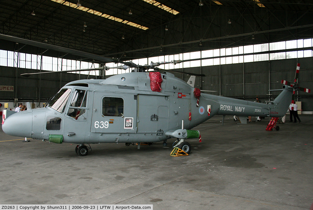 ZD263, 1983 Westland Lynx HAS.3S C/N 299, Displayed during Navy Open Day 2006