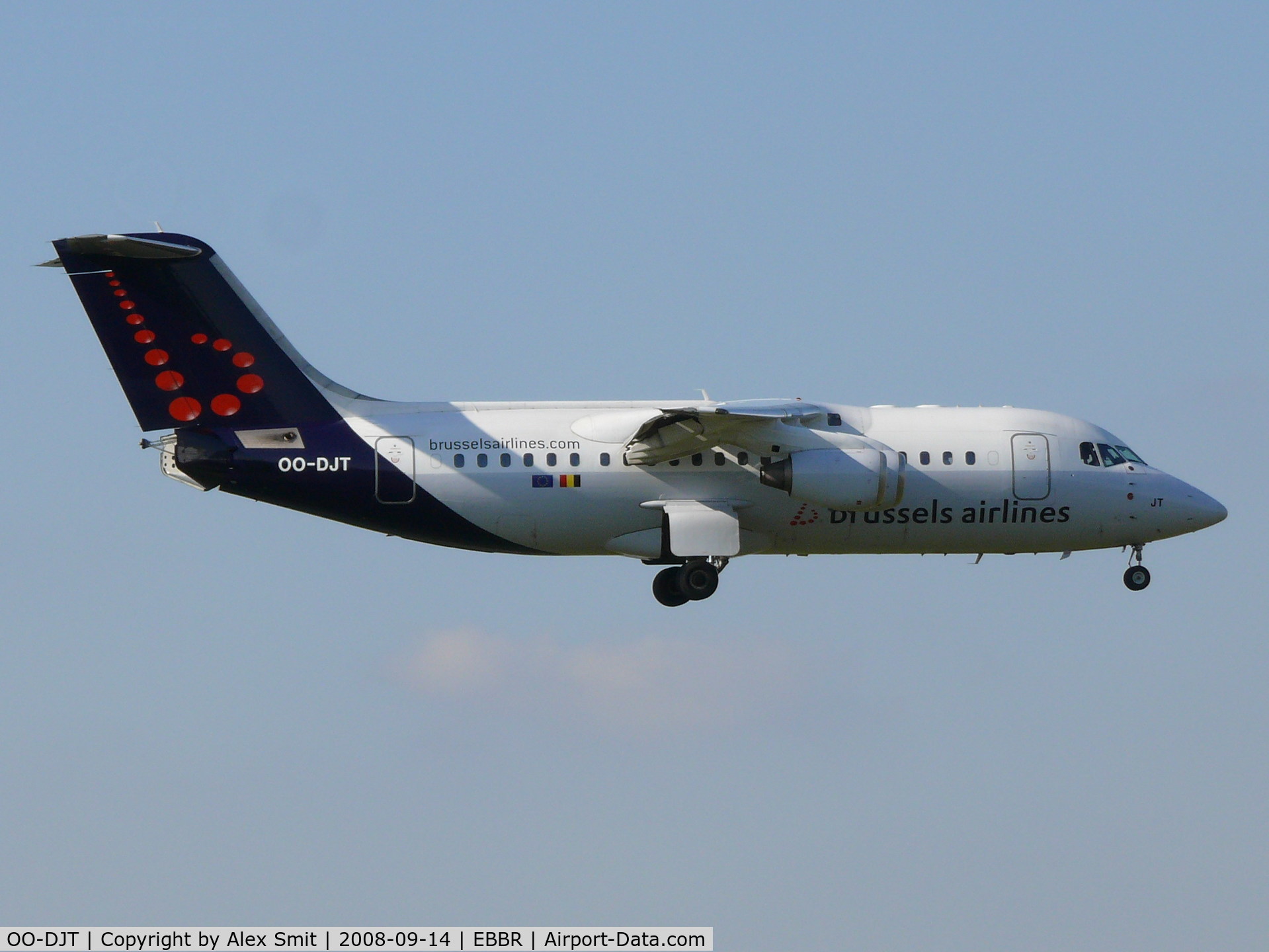OO-DJT, 1996 British Aerospace Avro 146-RJ85 C/N E.2294, British Aerospace Bae146-200/Avro RJ85 OO-DJT Brussels Airlines