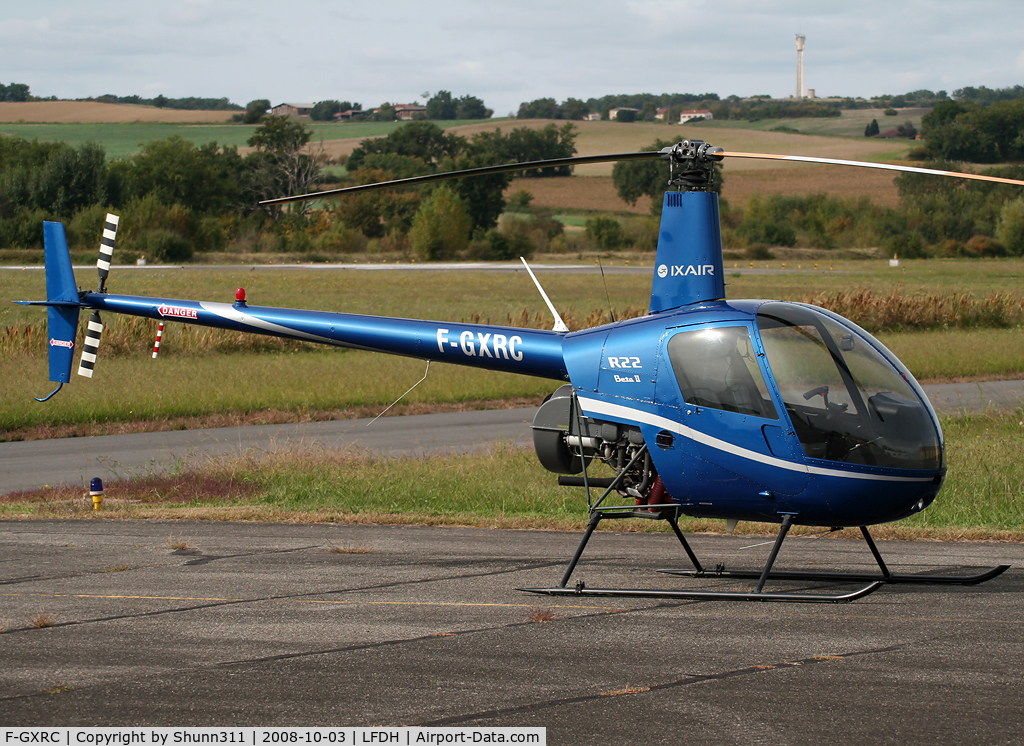 F-GXRC, Robinson R22 Beta C/N 3419, Used for first flight during Gimont aeronautical exposition 2008