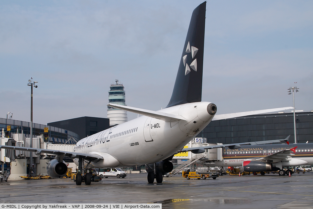 G-MIDL, 2000 Airbus A321-231 C/N 1174, BMI Airbus 321 in Star Alliance colors