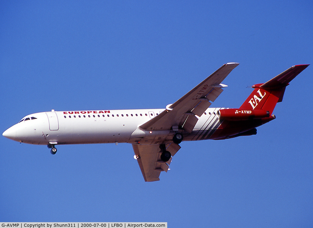 G-AVMP, 1968 BAC 111-510ED C/N BAC.144, Landing rwy 32L